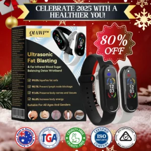 QIAWI™ Ultrasonic Fat Blasting & Far Infrared Blood Sugar Balancing Detox Wristband